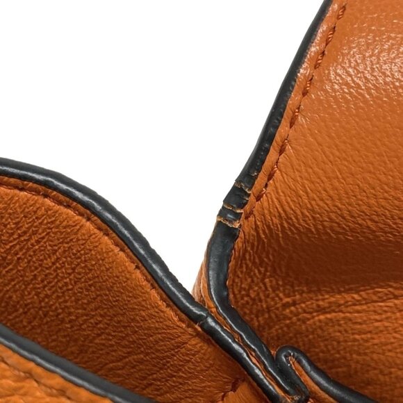 PRADA Triangle Logo Orange Leather Tote Bag 1353-041925 - Picture 8 of 14